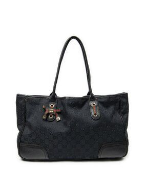 Gucci Princi Tote Black GG Canvas